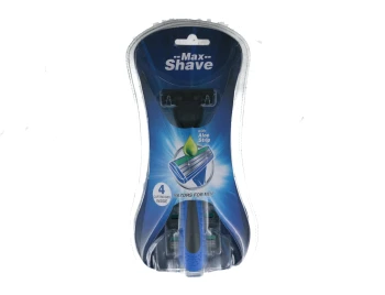 MAX SHAVE RAZOR WITH ALOE STRIP 4 PACK MEN