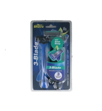 MAX SHAVE RAZOR WITH ALOE STRIP 3 BLADE MEN