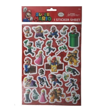 SUPER MARIO 1 STICKER SHEET