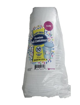 HEAVY DUTY PREMIUM DELI CONTAINERS 10 PACK 32 OZ