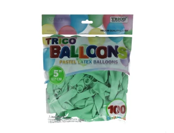 TURQUOISE 5 INCH PASTEL BLUE LATEX BALLOON 100 PACK