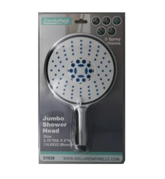JUMBO SHOWER HEAD 5 SPRAY PATTERNS
