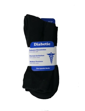 DIABETIC SOCKS SIZE 10-13 3 PACK