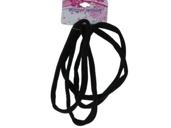 HAIRBANDS BLACK 4PC
