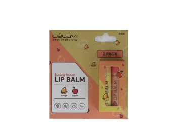 CELAVI FRUITY BURST MANGO APPLE ALOE LIP BALM 2 PACK