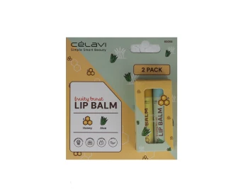 CELAVI FRUITY BURST HONEY ALOE LIP BALM 2 PACK