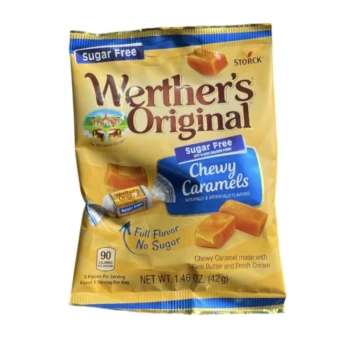 WERTHERS ORIGINAL SUGAR FREE CHEWY CARAMEL CANDIES