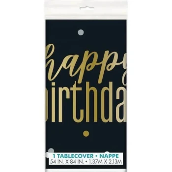 HAPPY BIRTHDAY TABLE COVER 54 X 84 INCH
