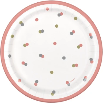 PINK HAPPY BIRTHDAY 7 INCH PLATE 8 COUNT