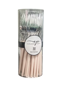 BLUSH ELEGANCE PARTY CUTLERY 32 PCS
