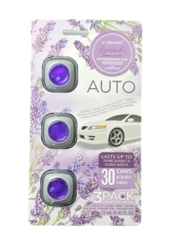 LAVENDER AIR FUSION CAR AIR FRESHENER CLIPS 3 PACK