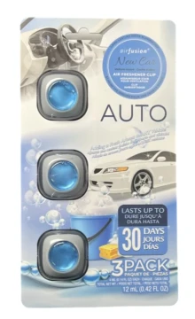 NEW CAR AIR FUSION CAR AIR FRESHENER CLIPS 3 PACK