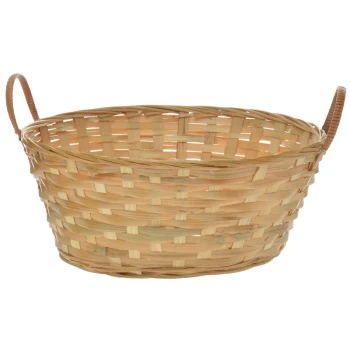 RECTANGULAR BAMBOO BASKET 10.6 X 8.3 INCH