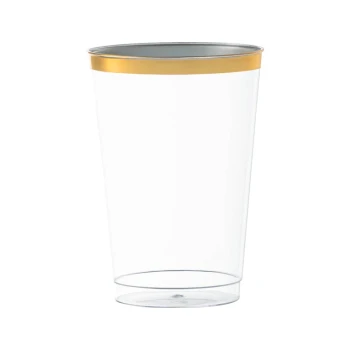 GOLD RIM CUPS 10 OZ 50 CUPS