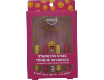 SMYL STAINLESS STEEL TONGUE SCRAPERS 2 PACK