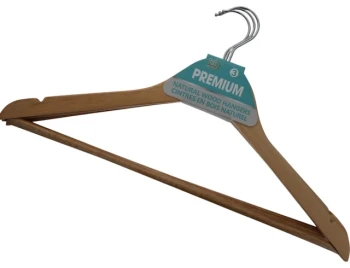 PREMIUM NATURAL WOOD HANGERS 3 PACK