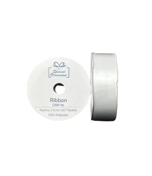 1IN X 10 YARDS RIBBON WHITE