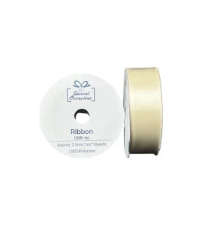 1IN X 10 YARDS RIBBON IVORY