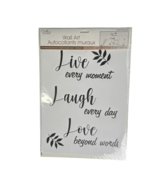 WALL ART "LIVE EVERY MOMENT LAUGH EVERY DAY LOVE BEYOND" ddd