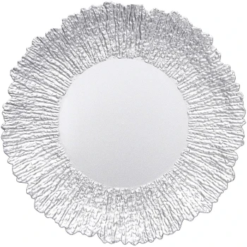 CHARGER PLATE SILVER & CLEAR