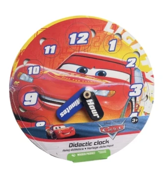 CARS WOODEN DIDACTIC CLOCK