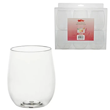 STEMLESS WINE GLASS 6PC SET 12OZ