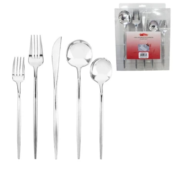 ASSORTED SILVERWARE 40PC SET SILVER