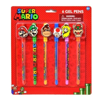 SUPER MARIO GEL PENS 6 PACK