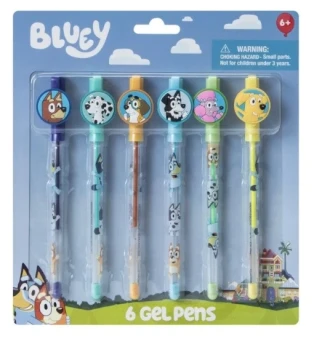 BLUEY GEL PENS 6 PACK