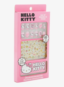HELLO KITTY NAIL SET 12 PCS