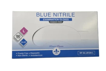 LARGE BLUE NITRILE EXAMINATION GLOVES 100 PACK