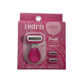 ASTRA PINK RAZOR MICRO TRAVEL 2 REFILLS