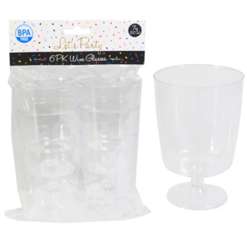 6 PK WINE GLASSES 7 OZ