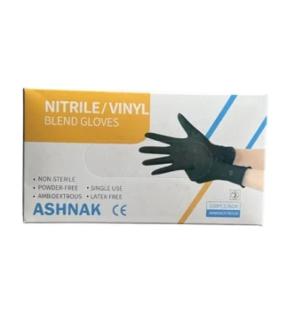 SMALL ASHNAK NITRILE VINYL BLEND GLOVES 100 PCS
