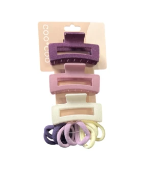 Hair Clips & Hair Ties Combo Pack