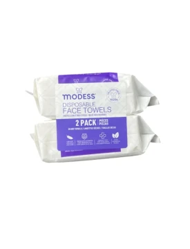 MODESS DISPOSABLE FACE TOWELS 14 COUNT