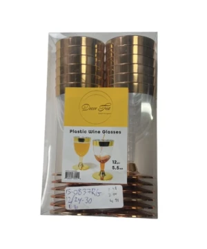 PLASTIC WINE GLASSES 12 PC 5.5 OZ
