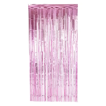 LIGHT PINK FOIL DOOR CURTAIN