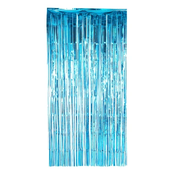LIGHT BLUE FOIL DOOR CURTAIN