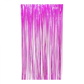 FUCHSIA FOIL DOOR CURTAIN