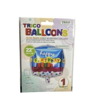 HAPPY BIRTHDAY CUBEZ 22 INCH BALLOON