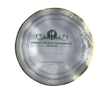 GOLD FANCY FEAST DISHWARE 7 INCH 30 PLATES