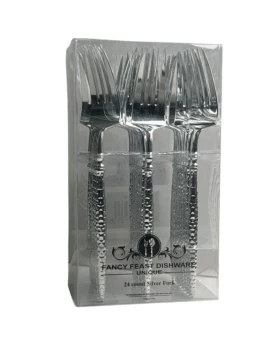 SILVER FANCY FEAST FORKS 24 COUNT