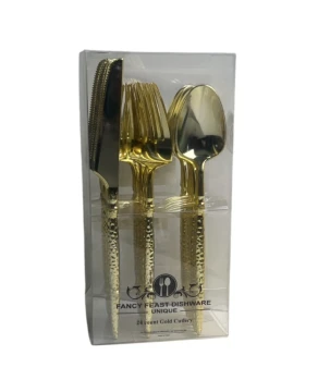 GOLD FANCY FEAST CUTLERY 24 COUNT