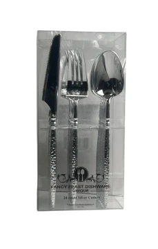 SILVER FANCY FEAST CUTLERY 24 COUNT