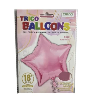 PINK STAR 18 INCH BALLOON