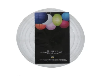 8 INCH PAPER LANTERN WHITE SMALL