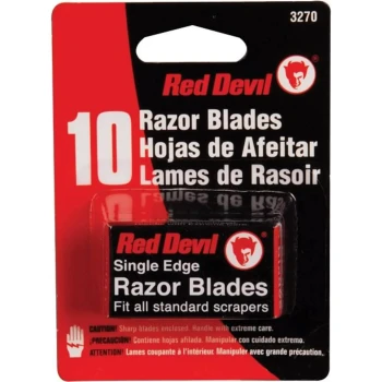 RED DEVIL RAZOR 10 BLADES SINGLE EDGE