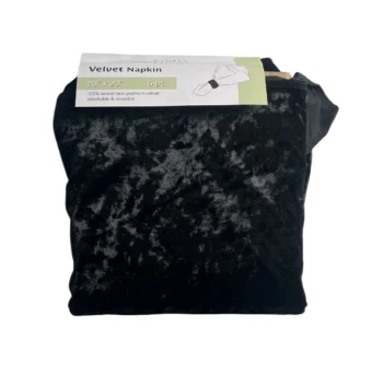 BLACK VELVET NAPKIN 20 X 20 INCH