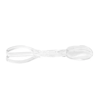 PLASTIC SERVING SCISSOR TONG CLEAR